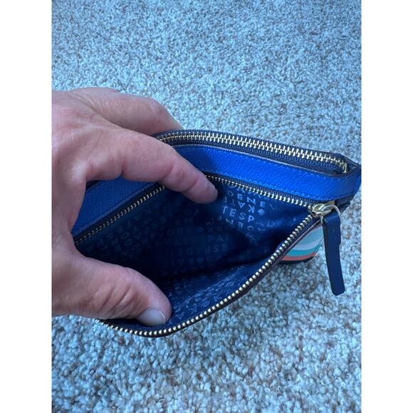 KATE SPADE bag/purse; Colorful striped Wristlet;  two pockets with Card slots - Picture 5 of 5